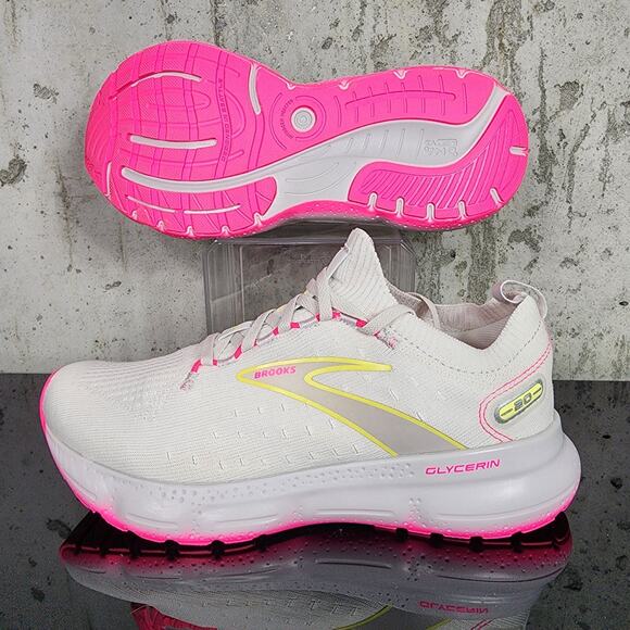 MSRP $195 Brooks Glycerin GTS 20 StealthFit Size 8 Pink White - Picture 3 of 7